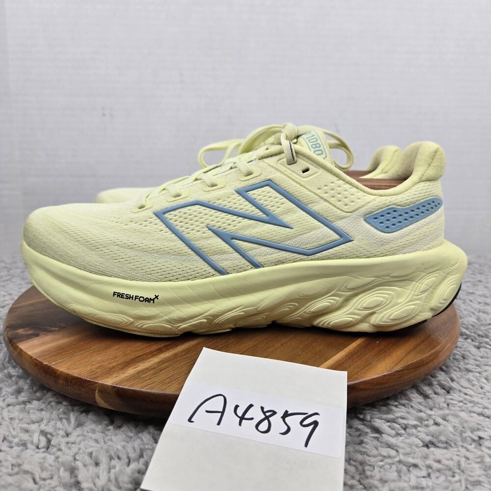New Balance Womens 11D Wide Fresh Foam X 1080v13 Limelight Athletic Running Shoe